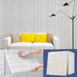 (5 kusov) Samolepiaca tehlová tapeta s 3D vzorom | BRICKSBY